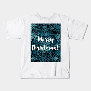 Blue Merry Christmas! Kids T-Shirt